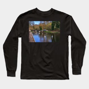 Swans At Greenham Lock Long Sleeve T-Shirt